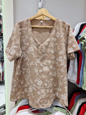 Broderie combi escote redonde